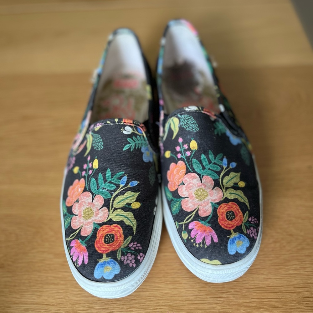 Keds x Rifle Paper Co. floral print double decker slip on